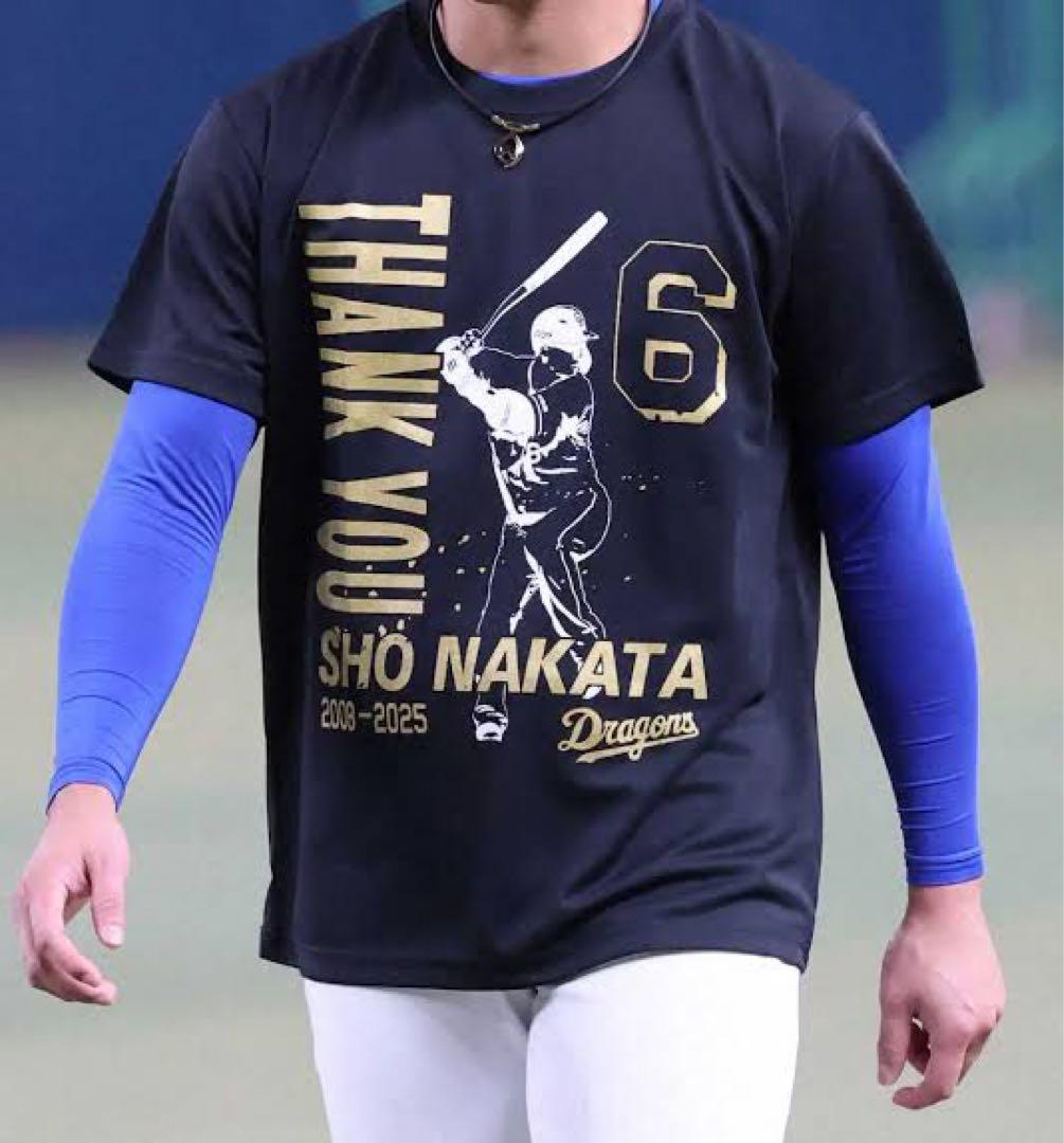 「THANK YOU」「SHO NAKATA」中田翔 引退Tシャツ 未使用