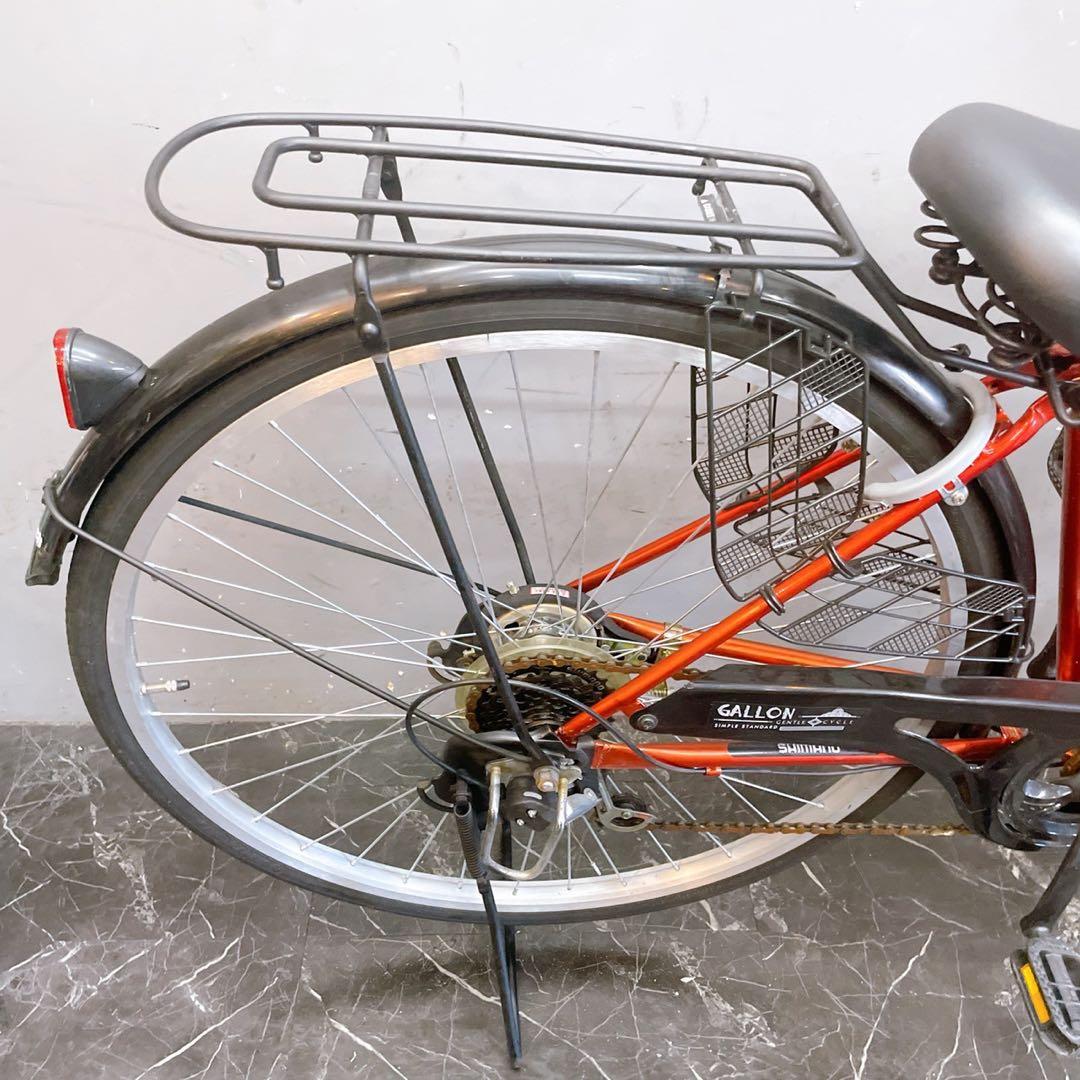【978】《限定》一般車 ママチャリ GALLON レッド 27インチ