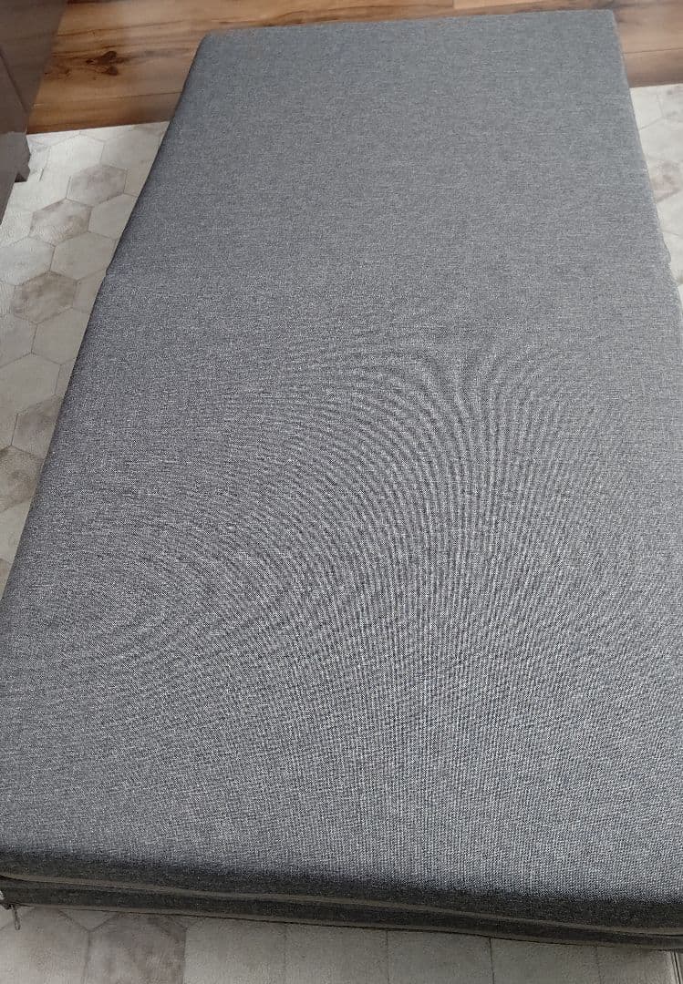 グレー スクエア オットマン 折り畳み式