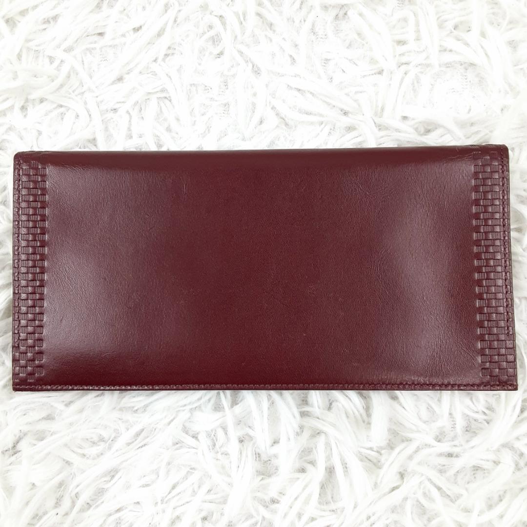 未使用保管品◎Burberrys 長財布 赤系 箱付き