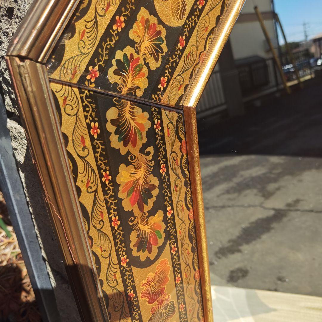 ヴィンテージ　イタリア 　特大　高級八角鏡 　壁掛けミラー　 120㌢　送料込