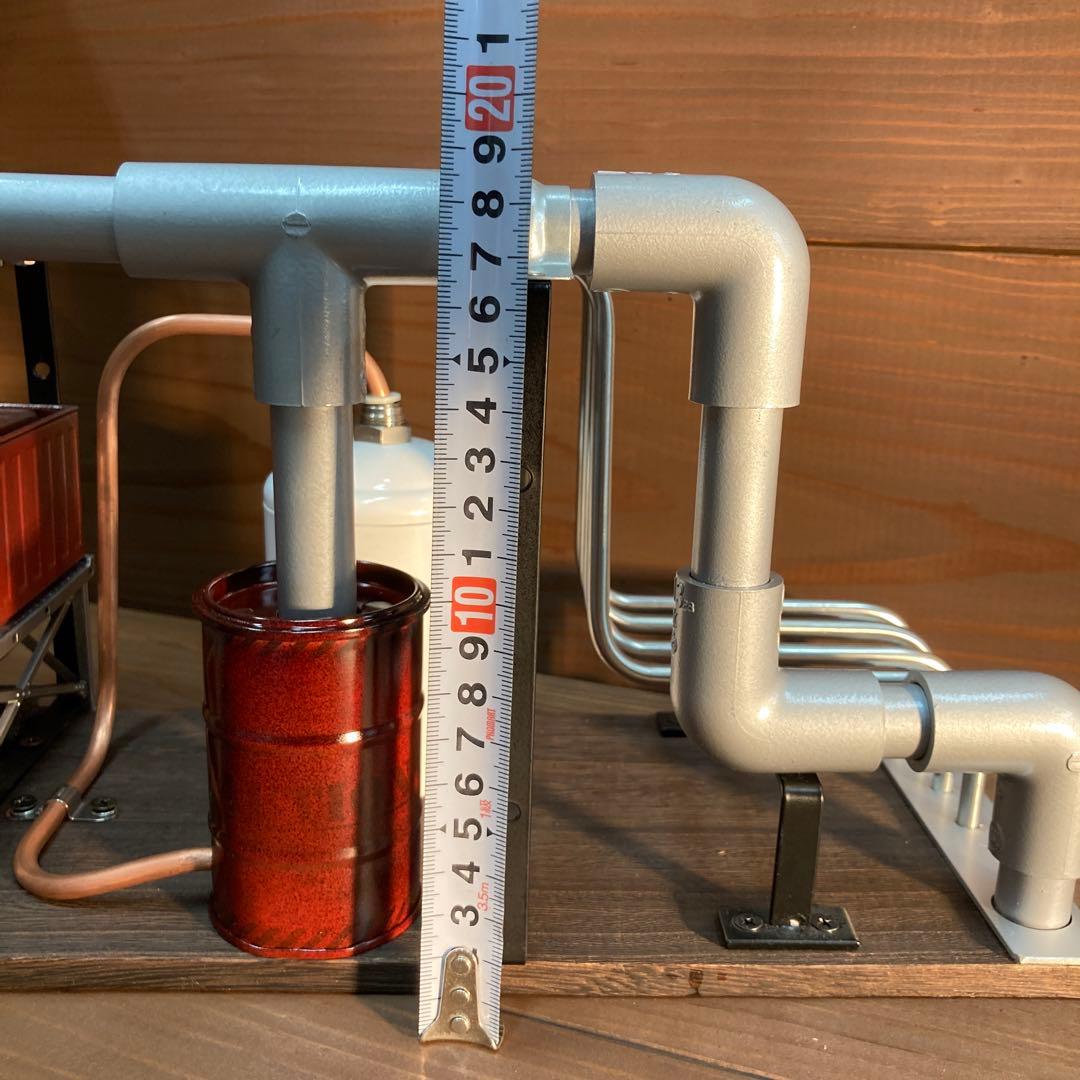 インテリア配管　ジオラマ風工場プラント　ハンドメイド