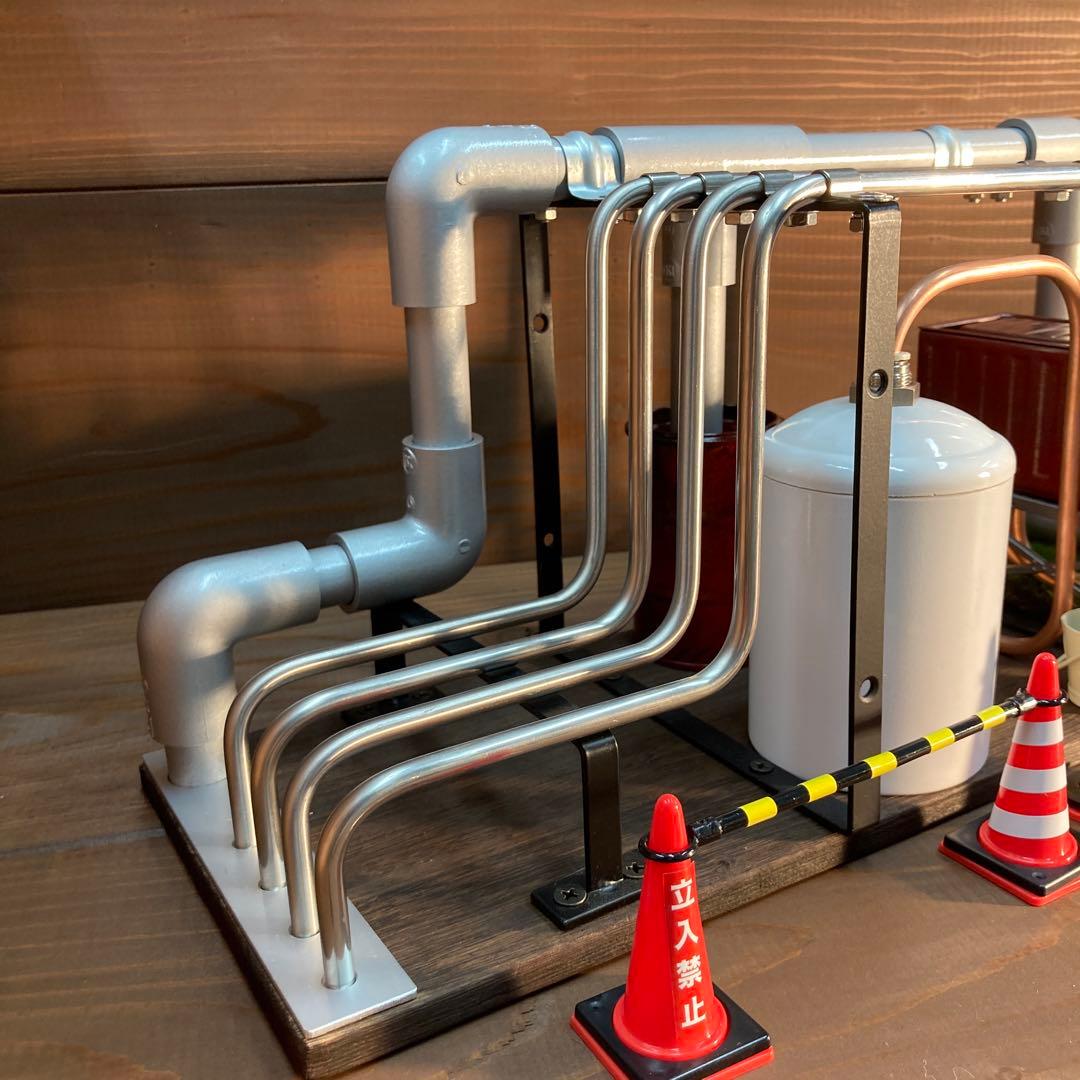 インテリア配管　ジオラマ風工場プラント　ハンドメイド