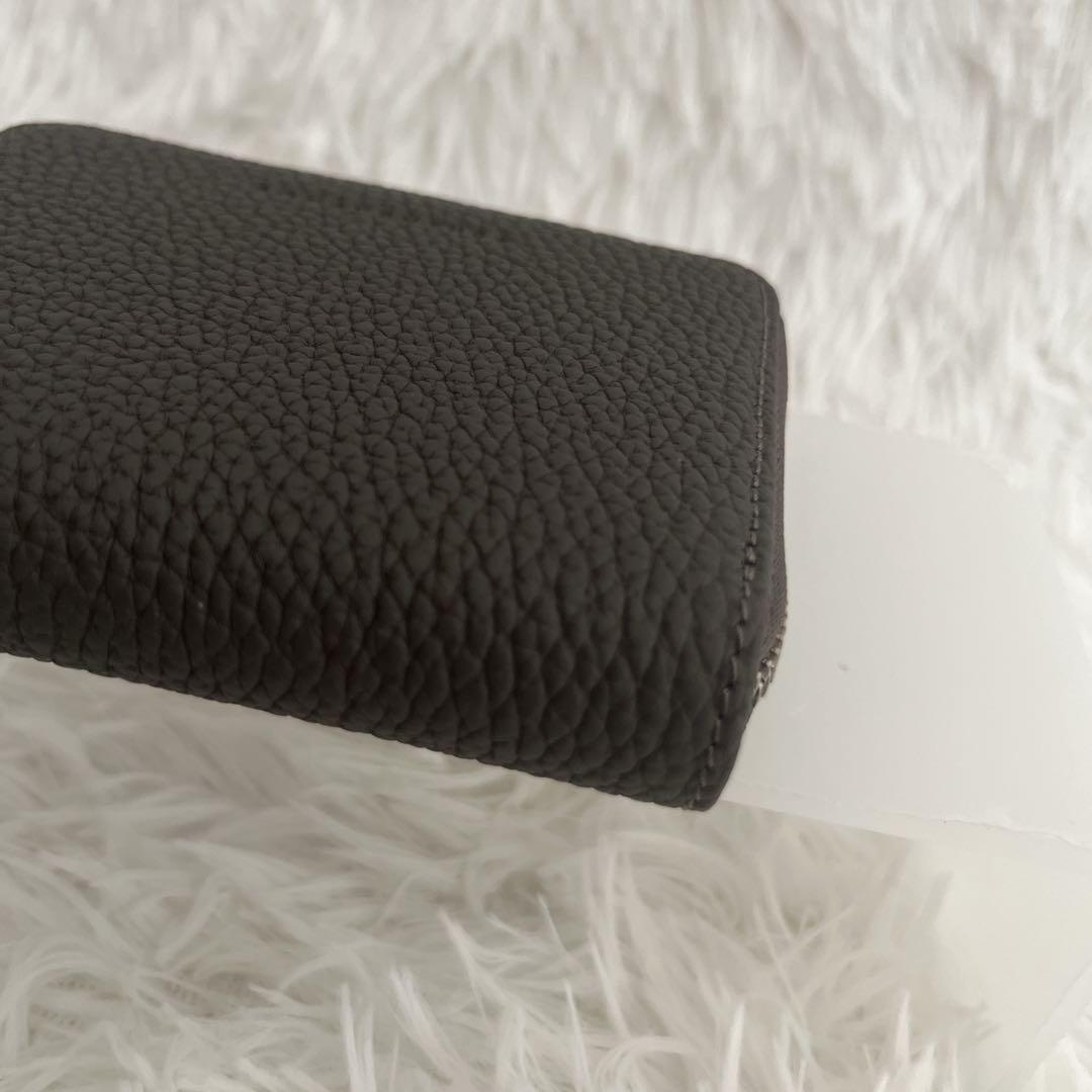 新品同様✨ボナベンチュラ スモール ラウンドジップ ウォレット [グレー ]