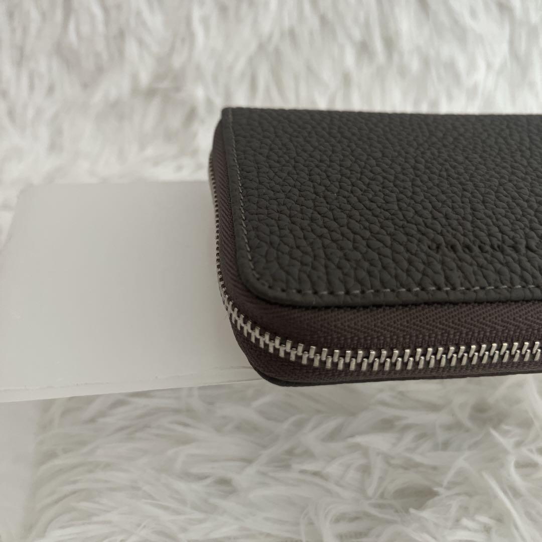 新品同様✨ボナベンチュラ スモール ラウンドジップ ウォレット [グレー ]
