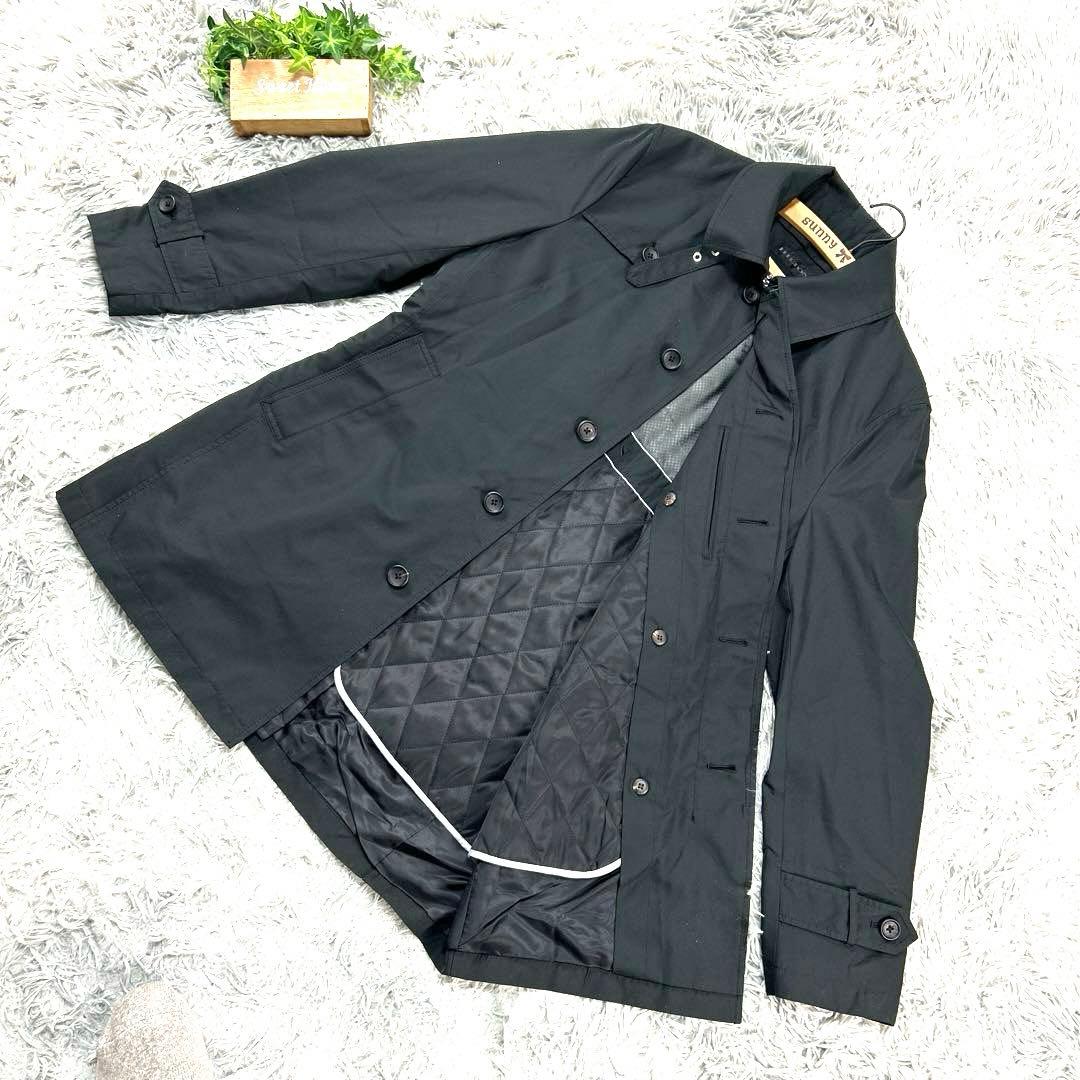 美品❗️【HILTON】ヒルトン トレンチコート (L) 黒 イタリア製