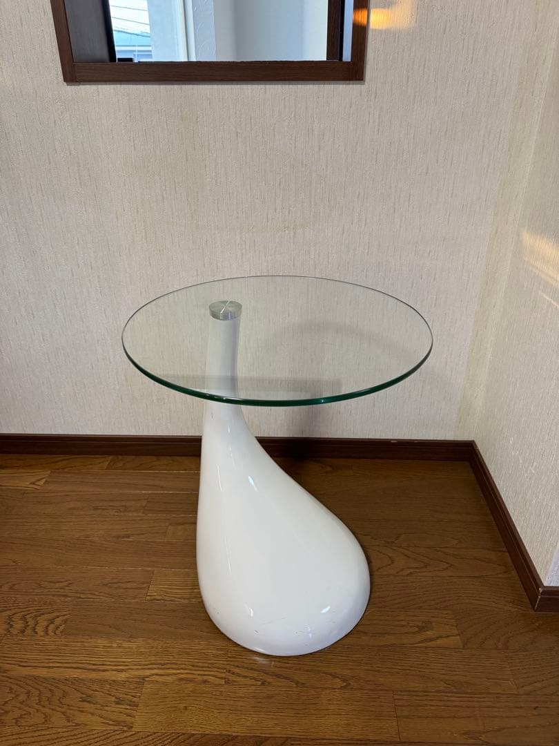 サイドテーブル ガラステーブル おしゃれ アート 変形