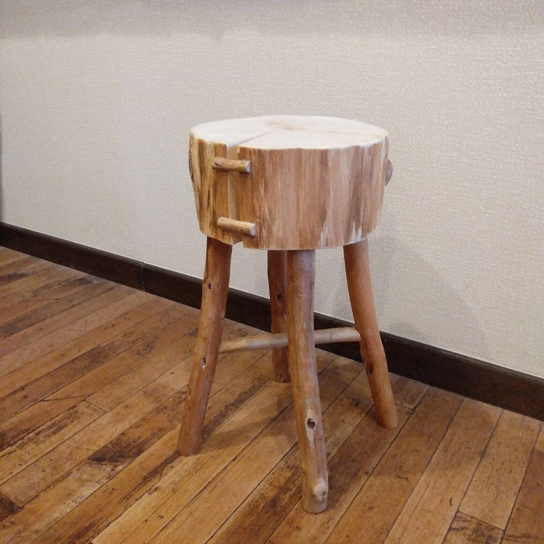 丸太のスツール-3
