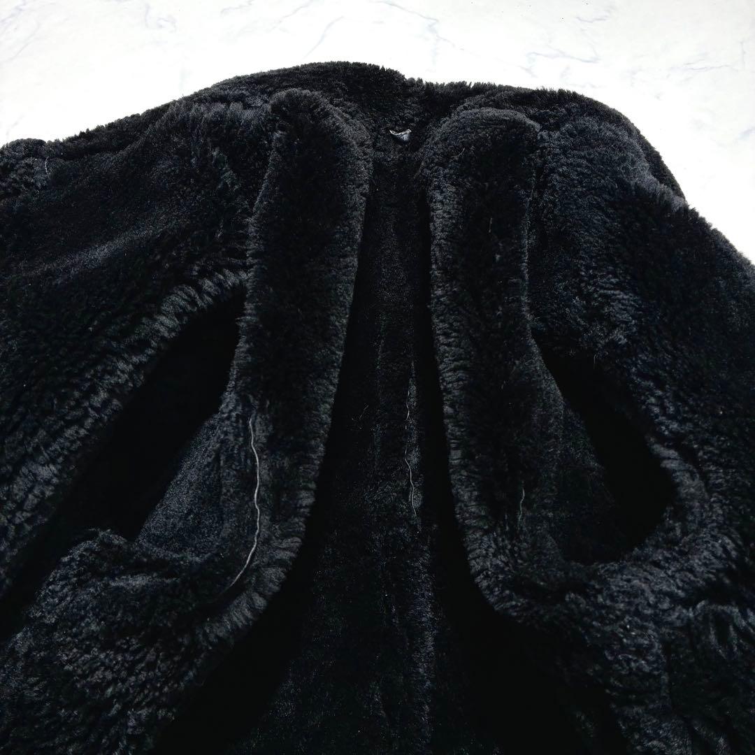 美品/人気の黒✨B-3 フライトジャケット リアルムートン ブラック M