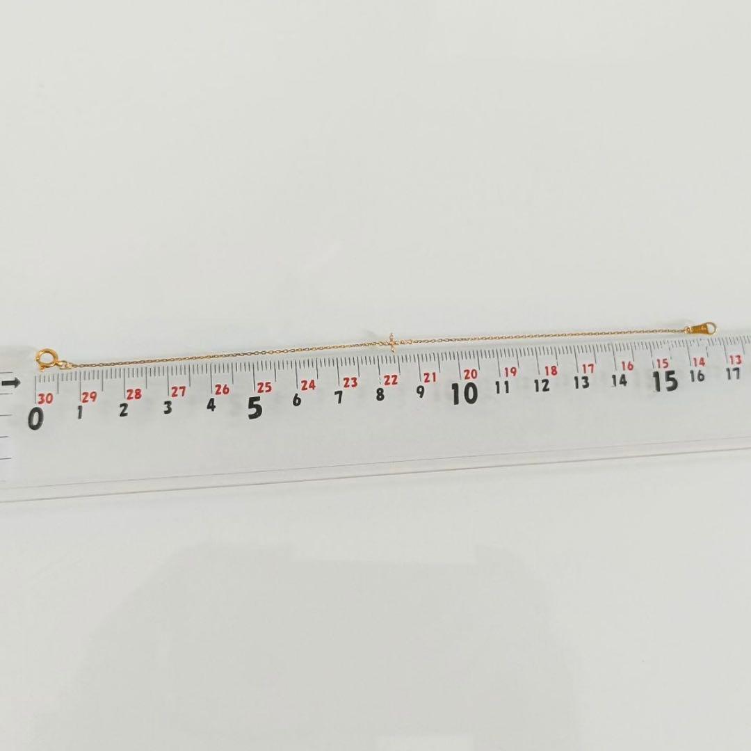 agete　K18 YG　ダイヤモンド　クロス　ブレスレット