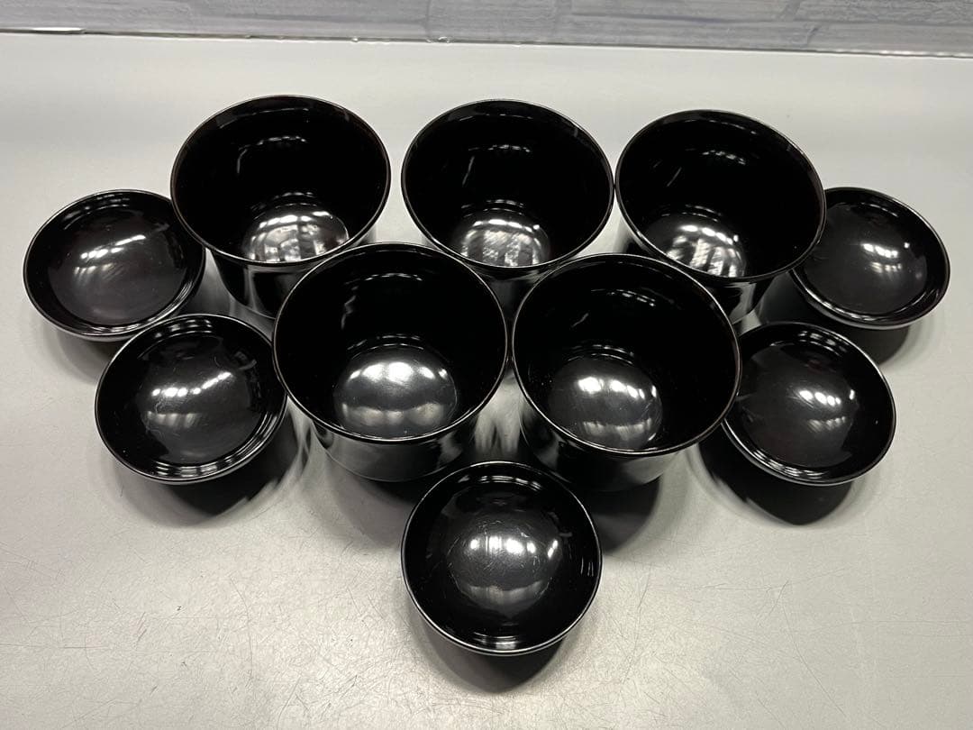 輪島塗　蔦鈴虫　蒔絵　小吸物椀　五客　木製