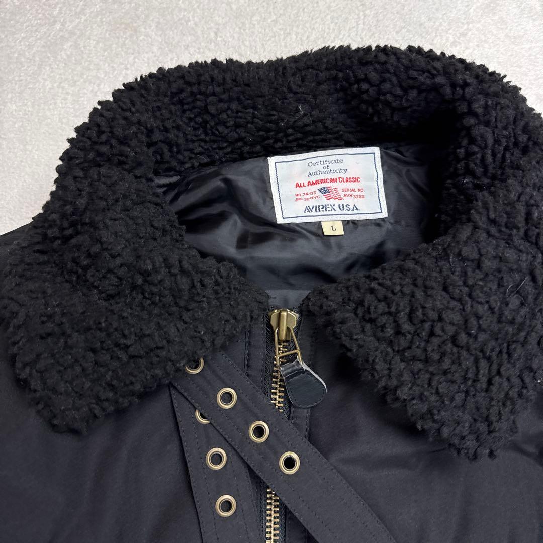 アヴィレックス　中綿ジャケット　ブラック　Lサイズ　美品