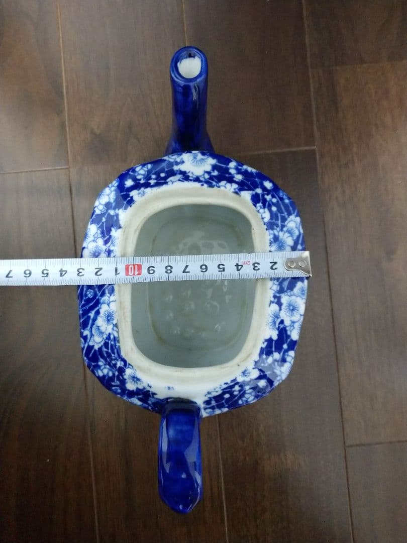 伊万里 梅花文染付け ティーポット 明治時代 輸出手