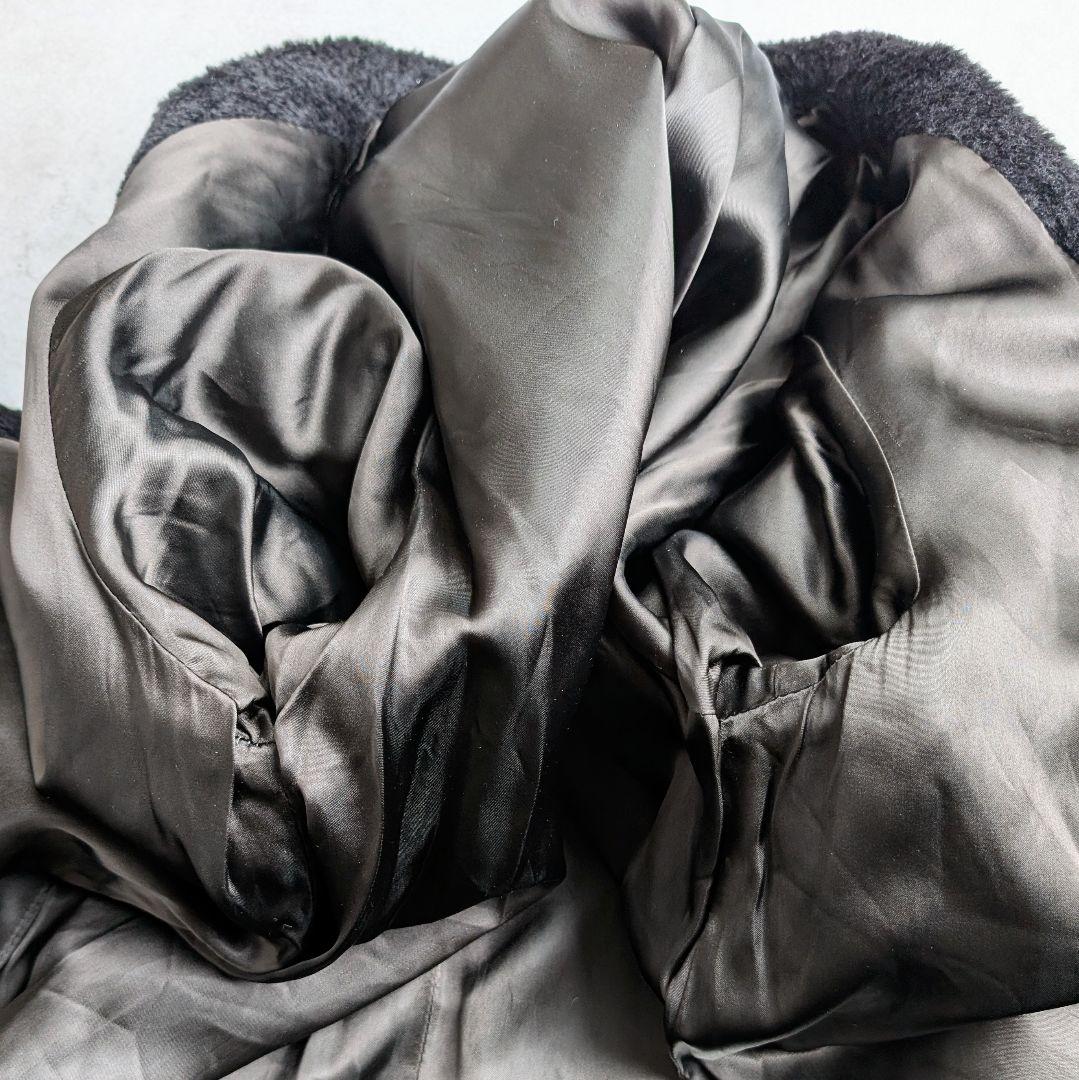 【訳あり】MaxMara マックスマーラ アルパカ混 シャギーコート ブラック