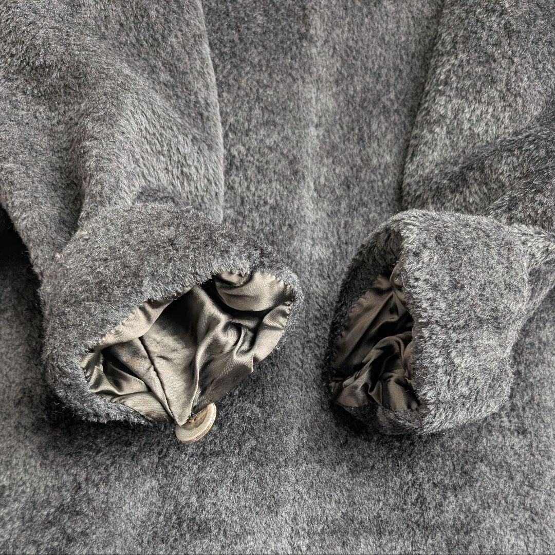 【訳あり】MaxMara マックスマーラ アルパカ混 シャギーコート ブラック