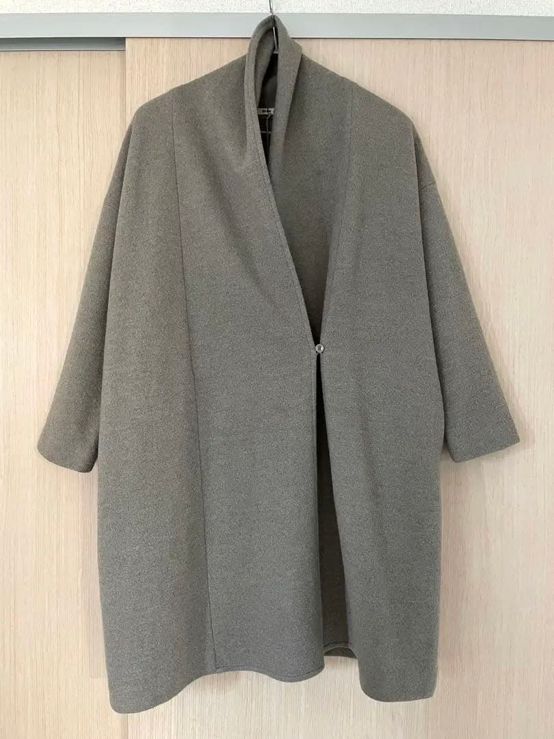 evameva press wool プレスウールローブコート