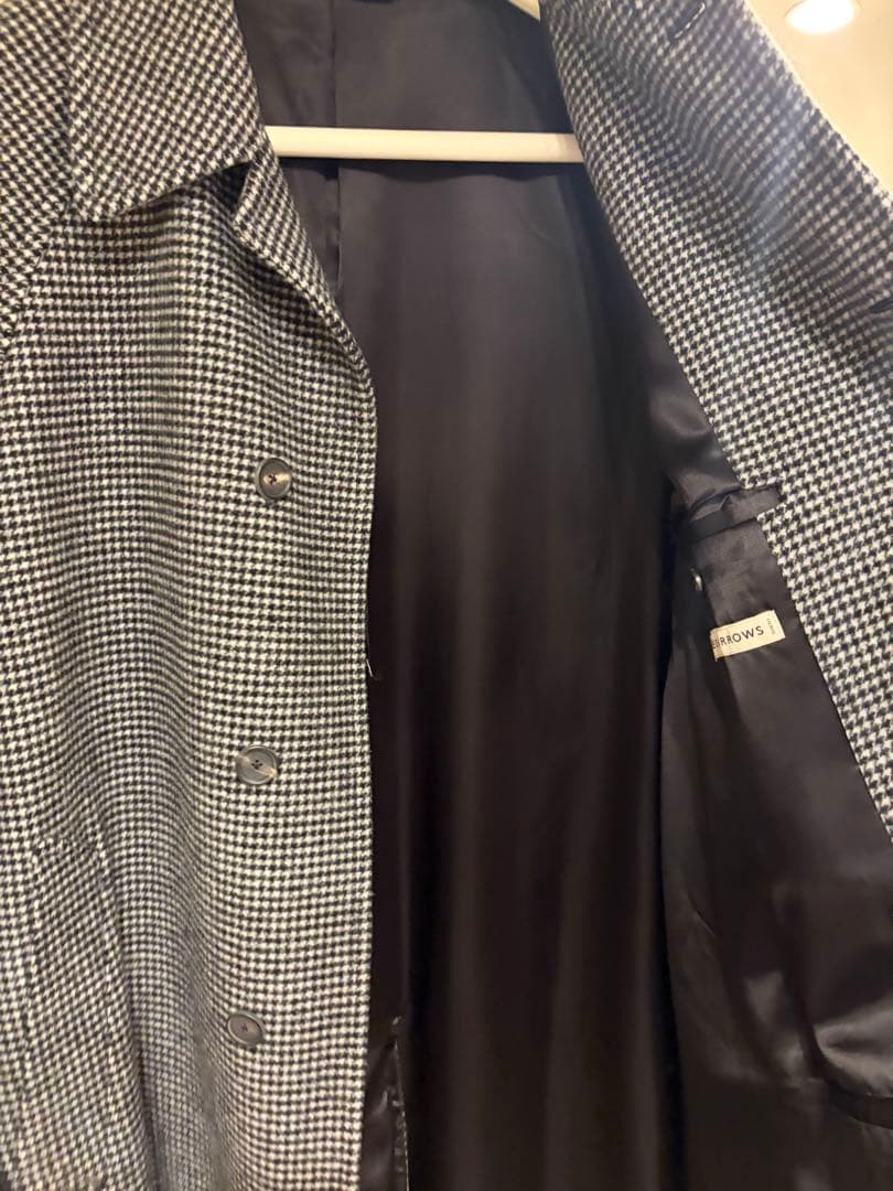 ユナイテッドアローズ　チェック柄 バルカーンコート　XLサイズ