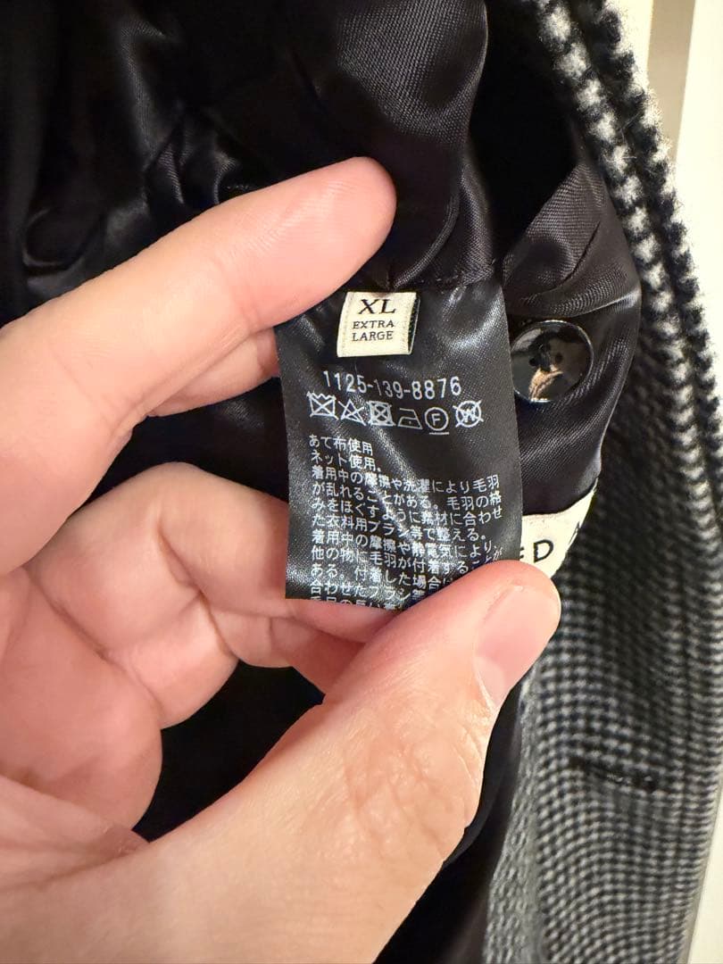 ユナイテッドアローズ　チェック柄 バルカーンコート　XLサイズ