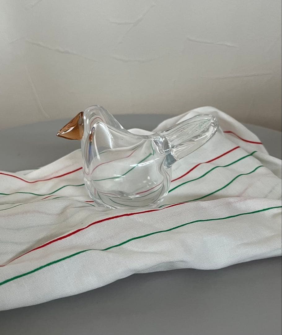 イッタラ シエッポ　クリア×オレンジ　Oiva Toikka scope