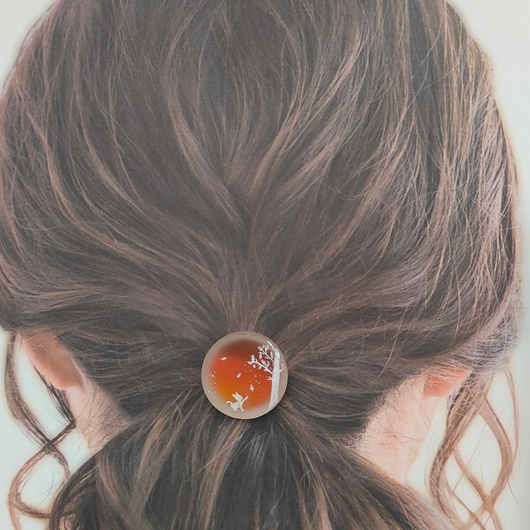 【912】ハンドメイド　レジン　ヘアゴム　ポニーフック