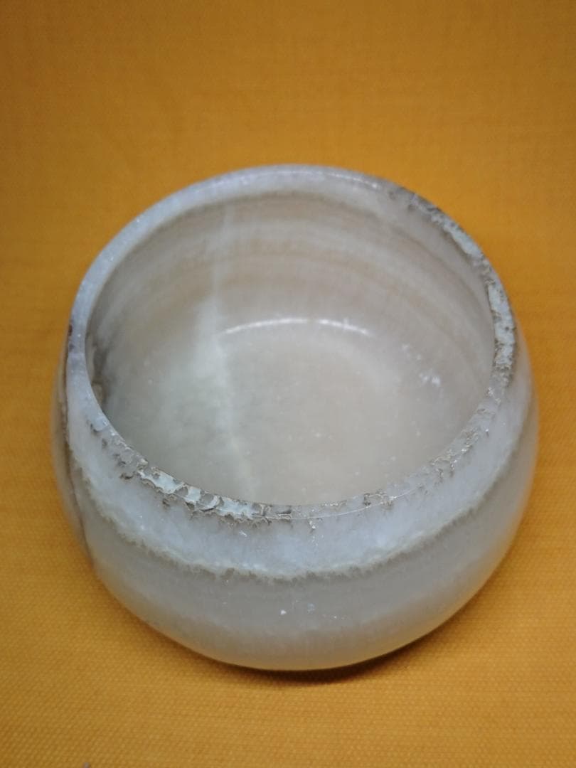 彫刻　茶碗　花器　玉石　茶道　華道　置物　インテリア　工芸品　美術品　A1582