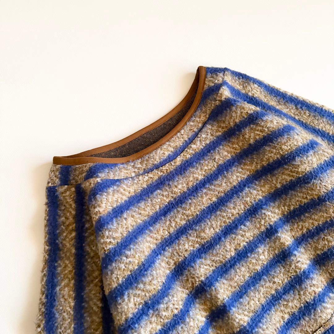 希少 【キャピタル】ボーダー ニット プルオーバー 配色 日本製 コットン