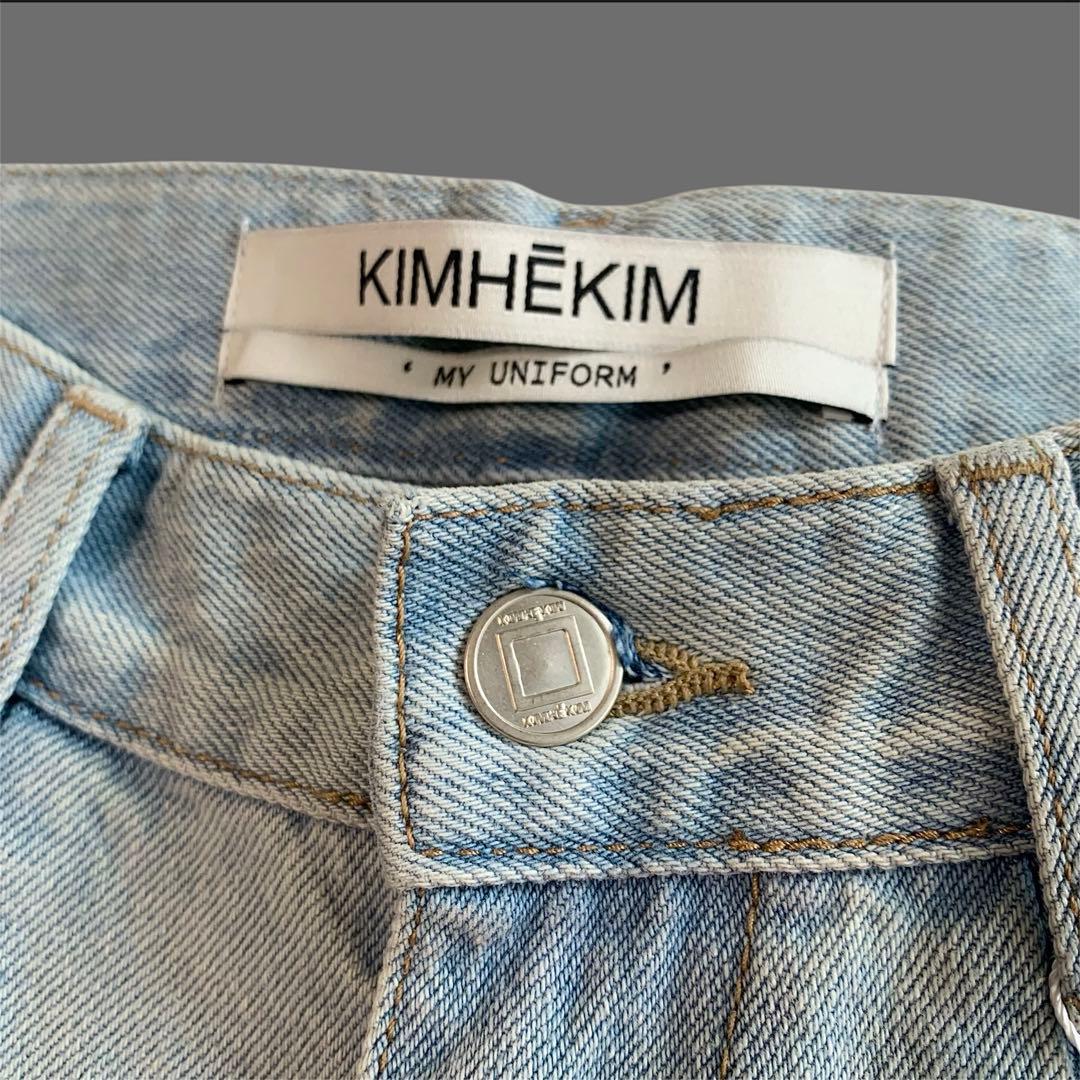 KIMHEKIM 25SS 25 ピンクスプレーバルーンデニムパンツ タグ付き