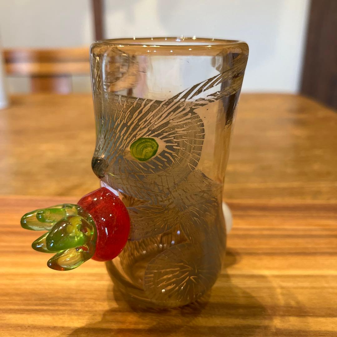 土井朋子さん　ガラスグラス　うさぎ