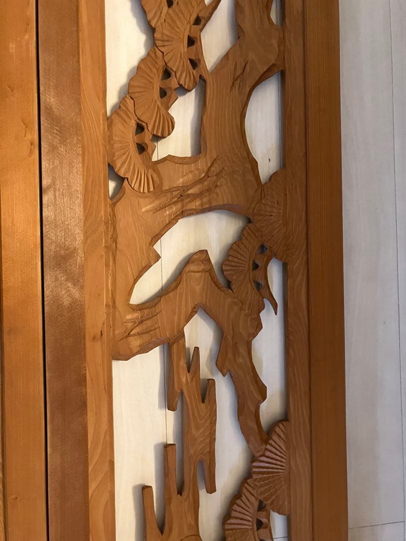 【欄間】和室 昭和 木工彫刻 木工細工