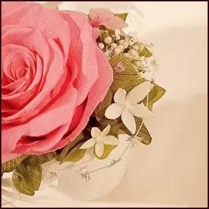 【高級プリザーブドフラワー】桜＆ピンクローズ フラワーアレンジメント