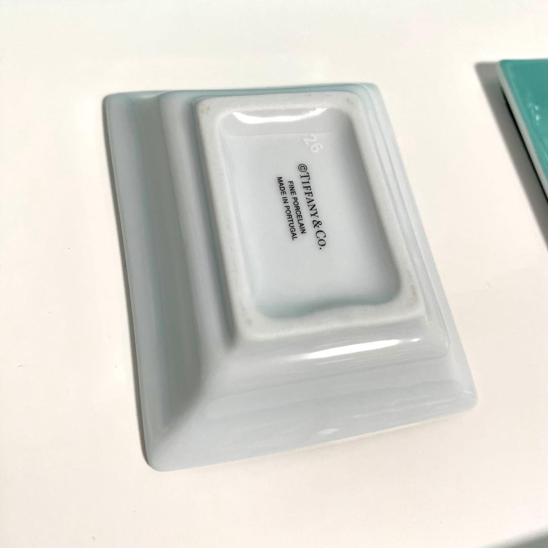【未使用】Tiffany ティファニー ミニトレイ 小物入れ 陶器 セット