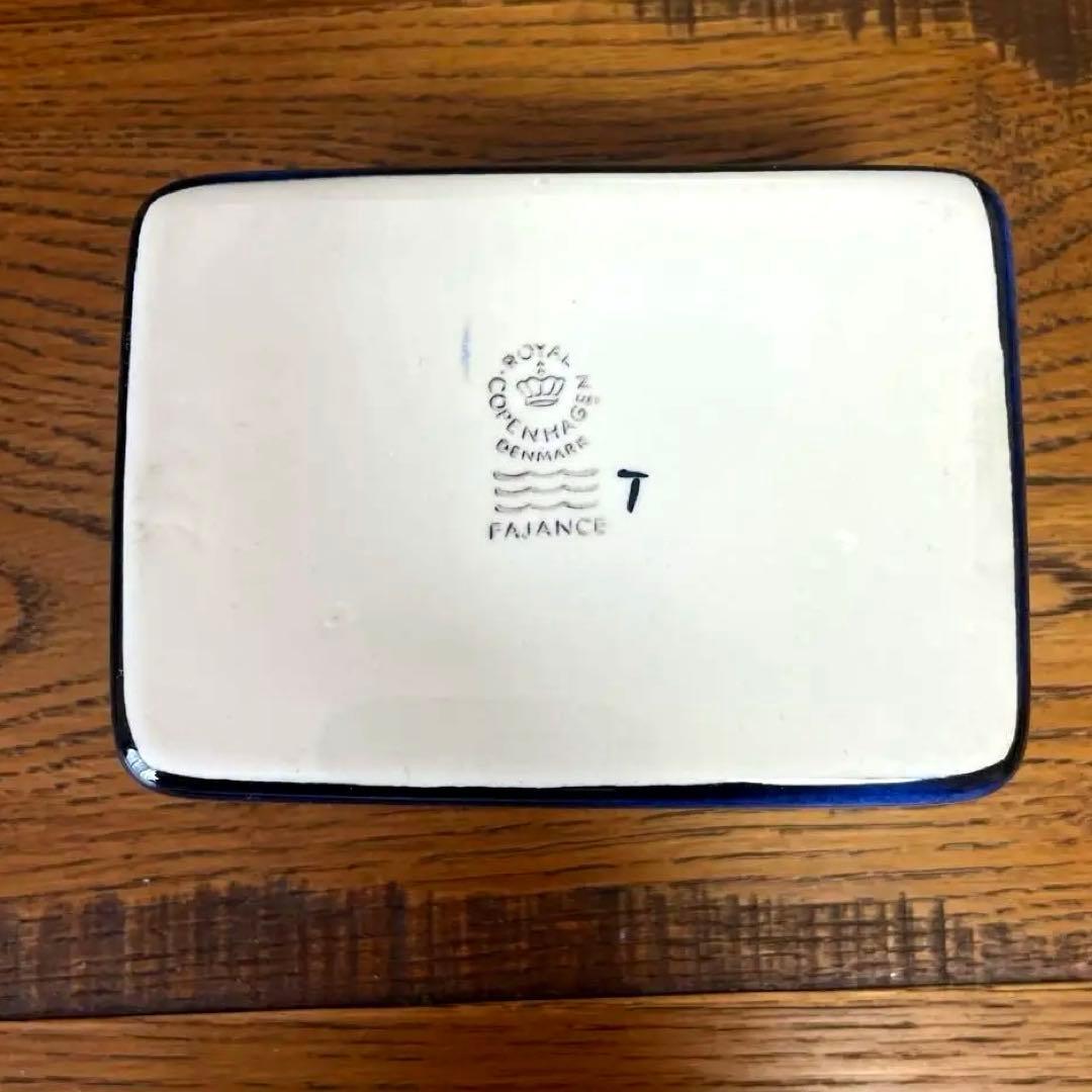 ロイヤルコペンハーゲン テネラ Tenera 孔雀　バター ケース