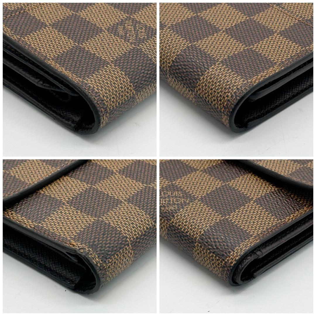 ルイヴィトン ポルト トレゾール エテュイ パピエ ダミエ 三つ折り 長財布