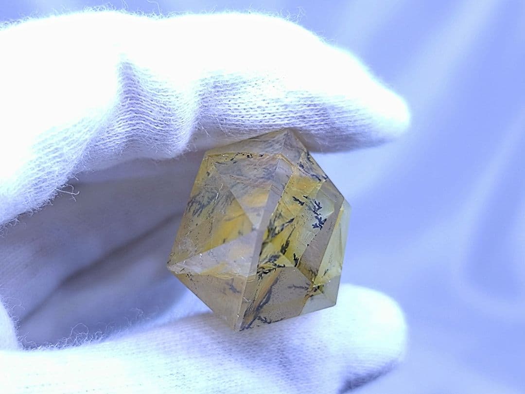 高品質　デンドリティック　ゴールデンヒーラー　共生　水晶　ポイント　六角柱