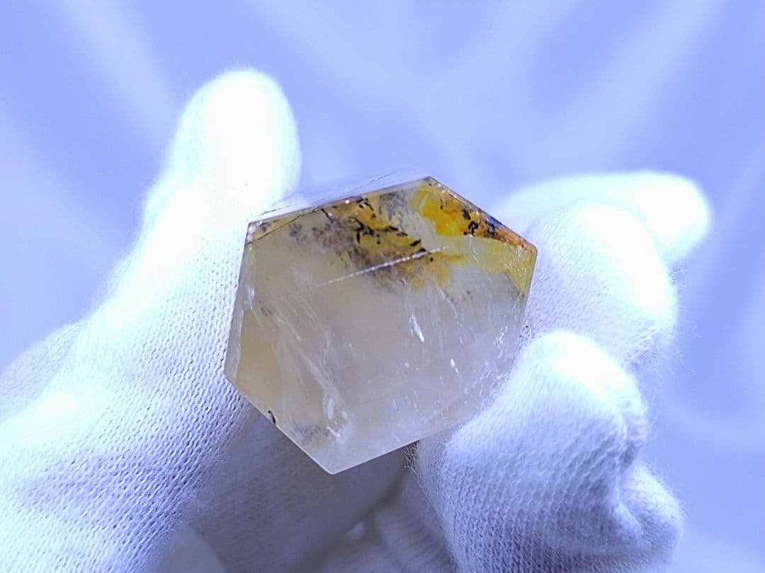 高品質　デンドリティック　ゴールデンヒーラー　共生　水晶　ポイント　六角柱