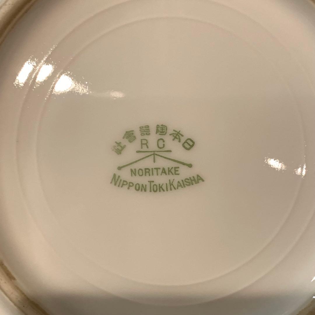 日本陶器会社 オールドノリタケ ノリタケ 花柄装飾の陶器皿6枚セット