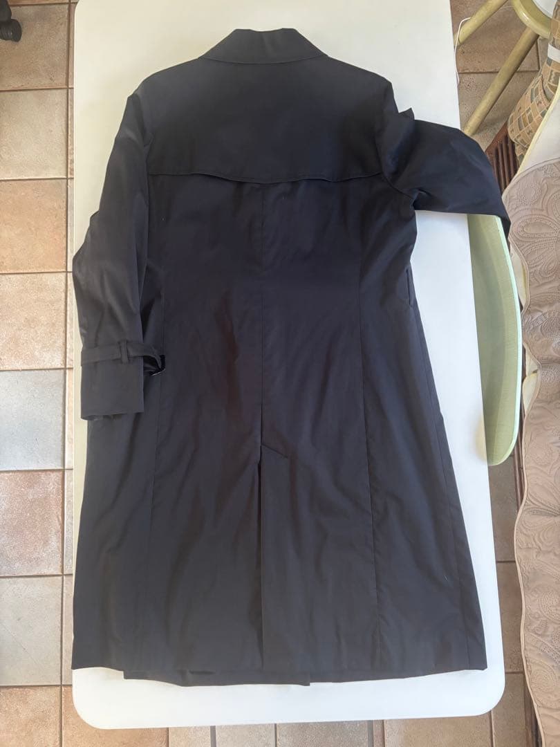 23区ブラック トレンチコート 大きいサイズ46 取り外しベスト付き