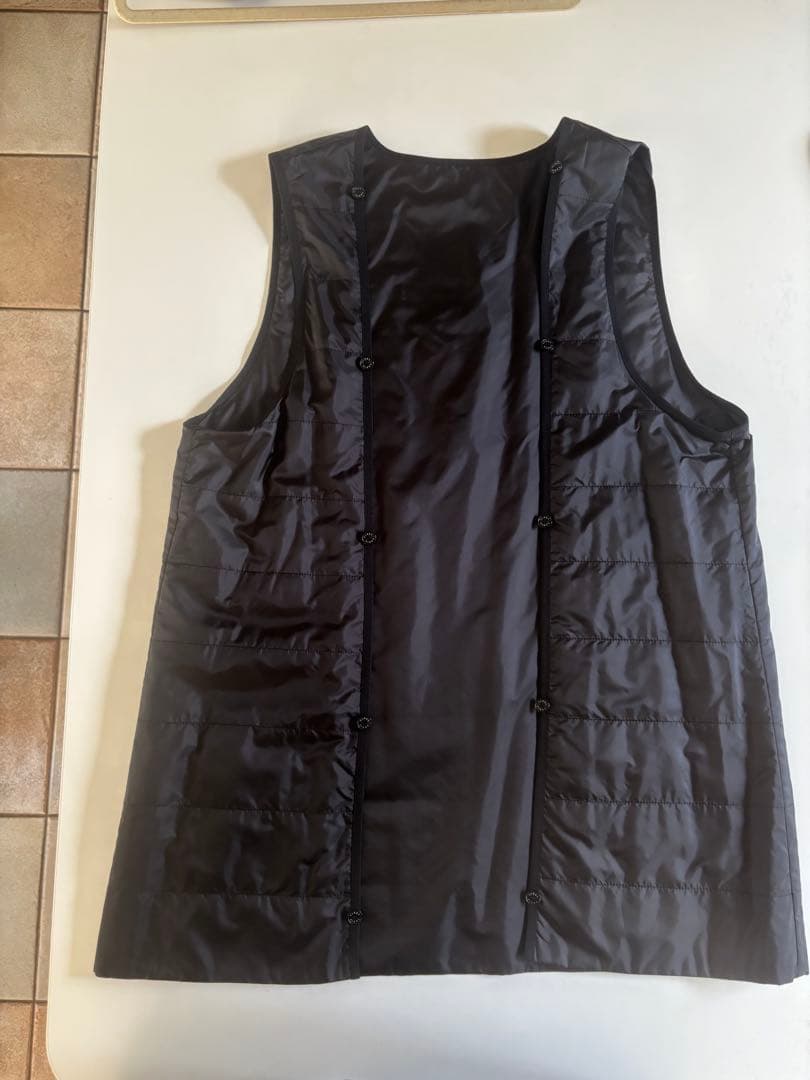 23区ブラック トレンチコート 大きいサイズ46 取り外しベスト付き