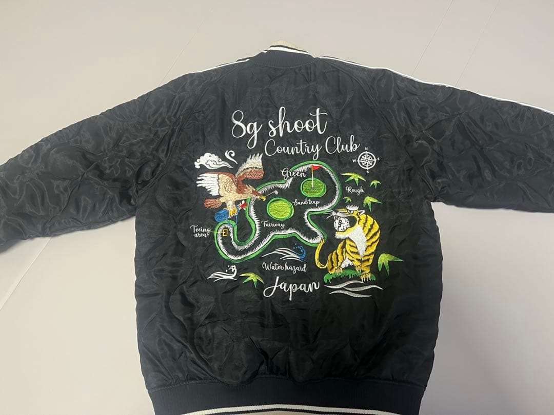 8gshoot スカジャン　ゴルフジャケット　黒