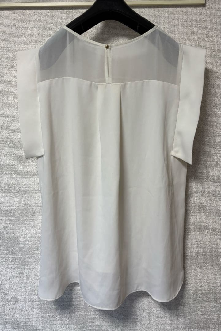 【新品】ピンキーアンドダイアン◆シアーコンビブラウス ホワイト 38