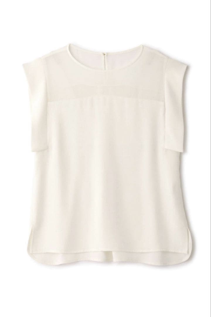 【新品】ピンキーアンドダイアン◆シアーコンビブラウス ホワイト 38