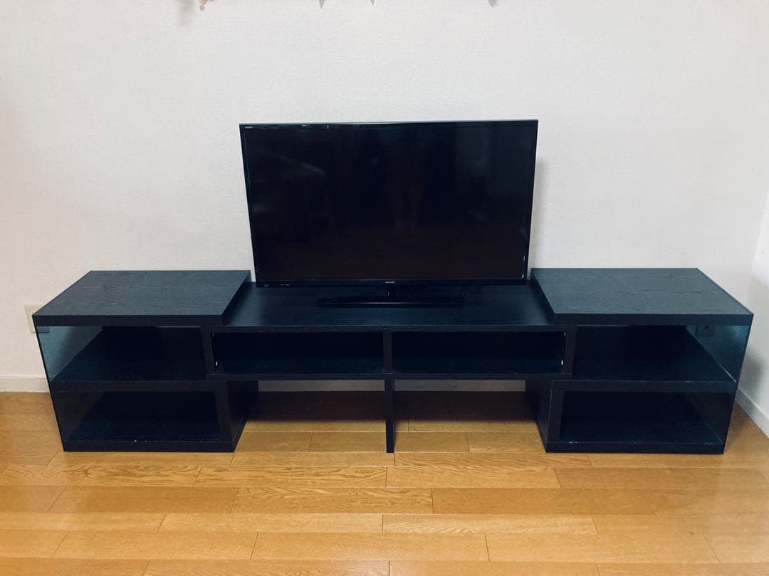 伸縮式テレビ台オープンシェルフ