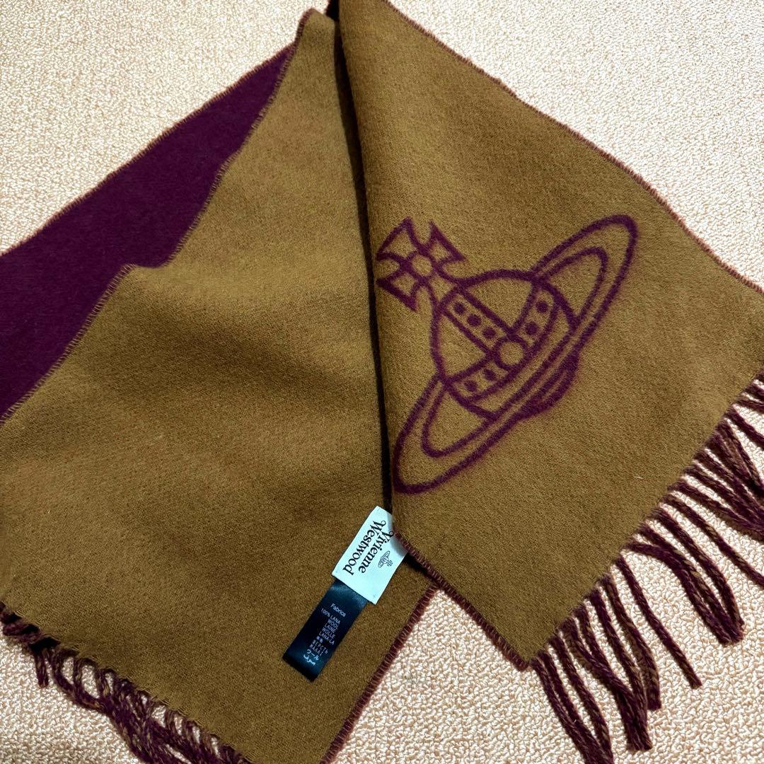 未使用★ヴィヴィアンウエストウッド バイカラー マフラー ストール