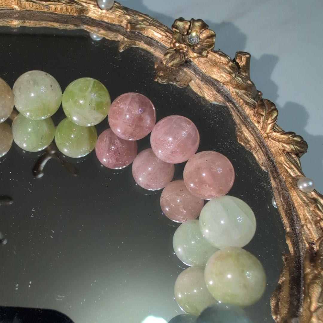 【大玉】天然石　トルマリン　ブレスレット　内径17 パワーストーン