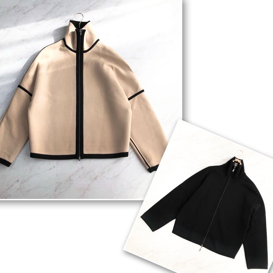 【最高峰✨️MaxMara 白タグ】 リバーシブル ジャケット ウール ジップ