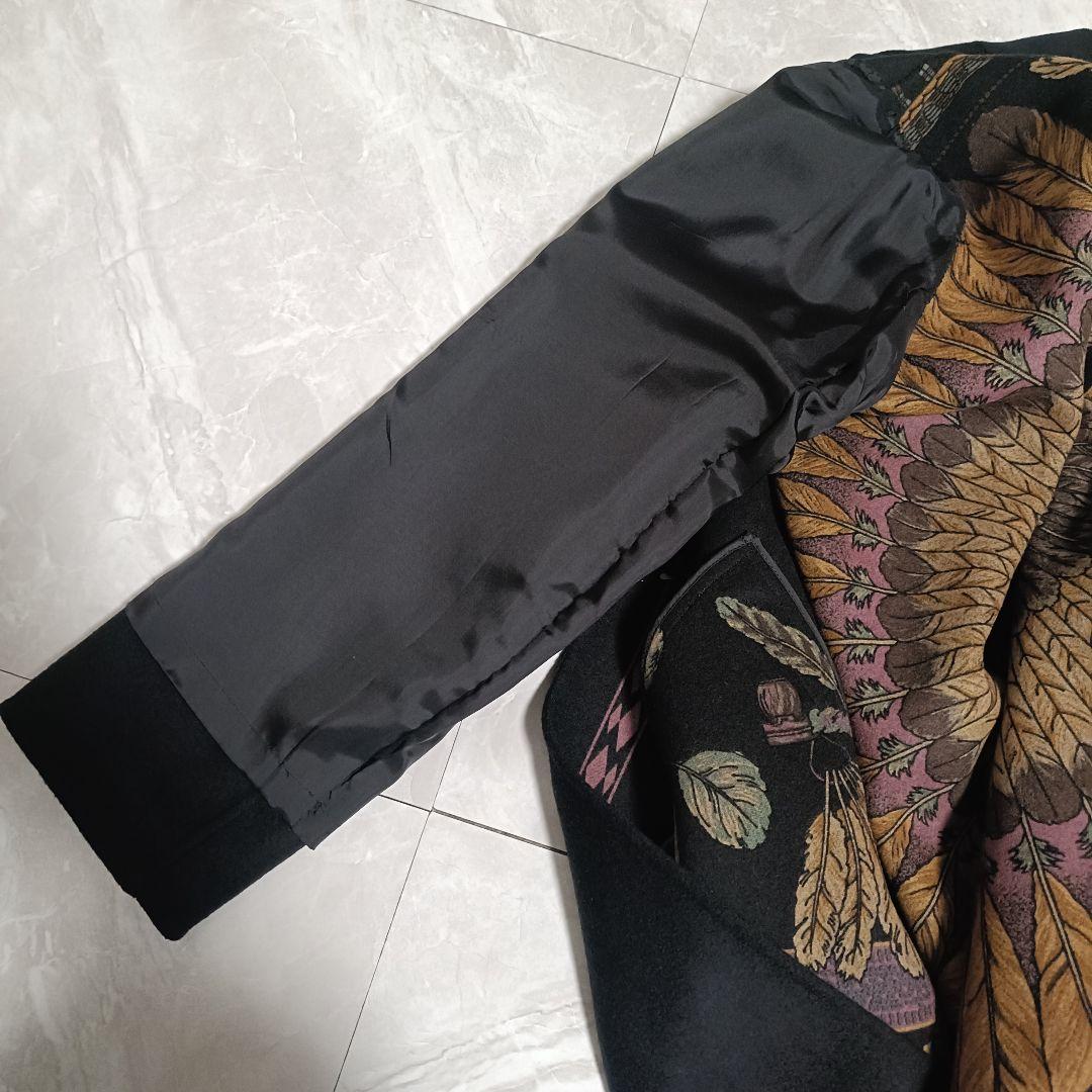 【美品】アトリエ ノワ 裏総柄 カシミヤコート カシミヤ100％ ロングコート