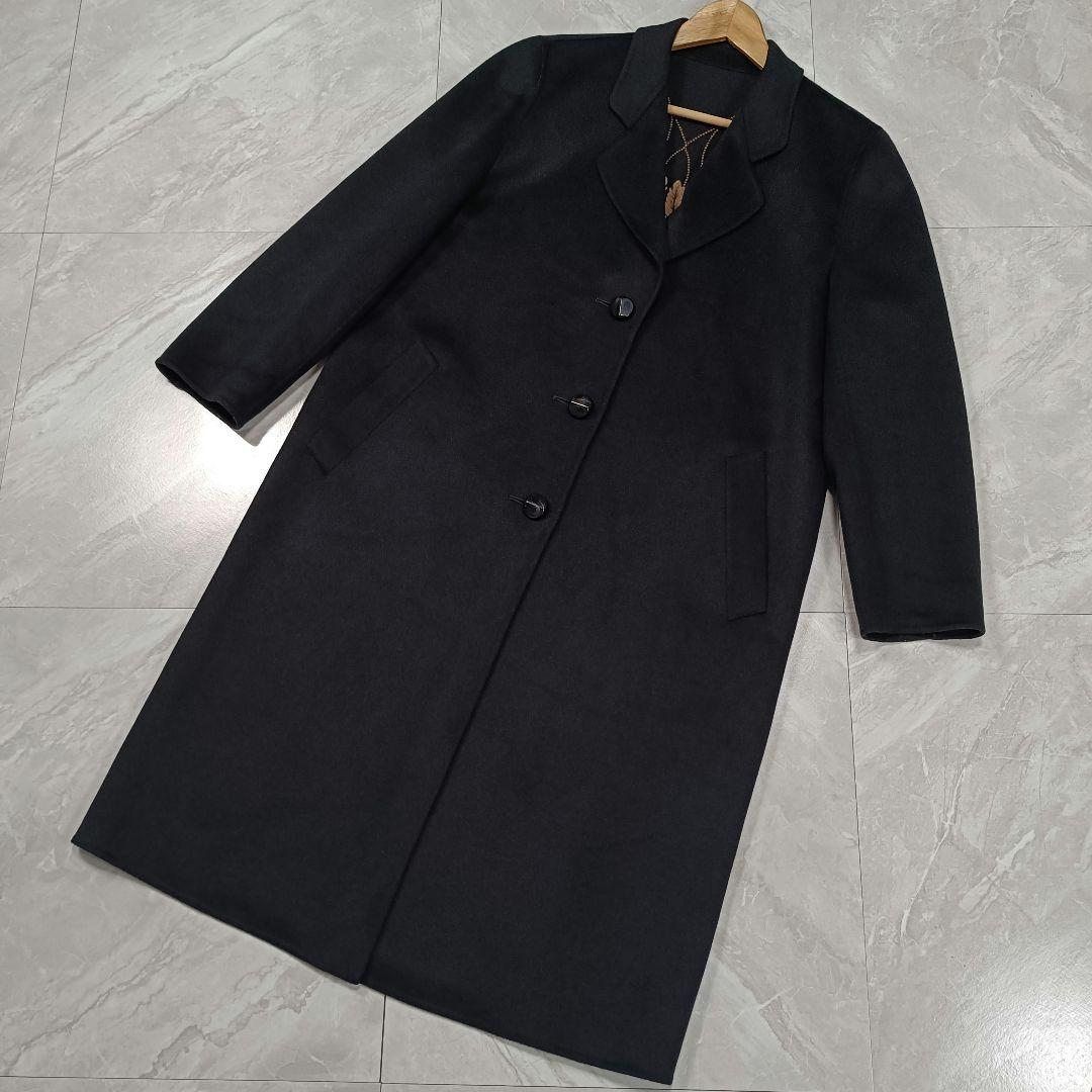 【美品】アトリエ ノワ 裏総柄 カシミヤコート カシミヤ100％ ロングコート