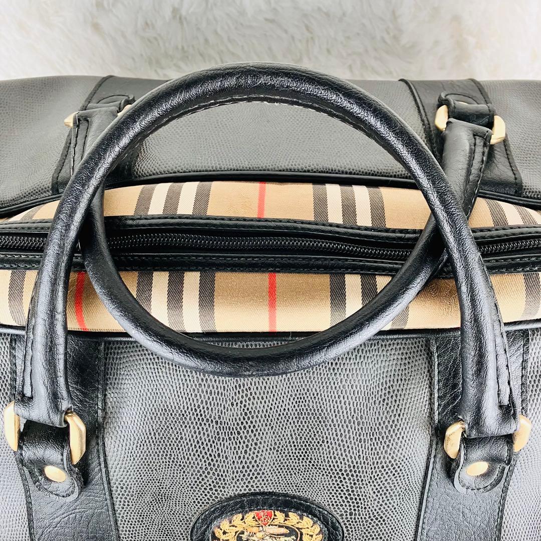 【KU屋】BURBERRY バーバリー ボストンバッグ ヴィンテージ