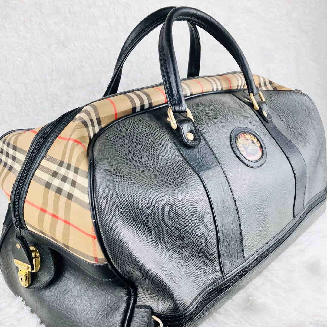 【KU屋】BURBERRY バーバリー ボストンバッグ ヴィンテージ