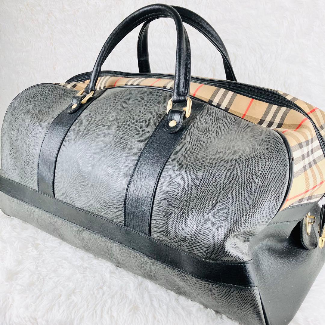 【KU屋】BURBERRY バーバリー ボストンバッグ ヴィンテージ